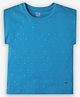 Ed-a-Mamma Short Sleeves Beads Embellished Tee - Blue