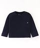 Kanvin Full Sleeves Antipilling Polar Fleece Winter Solid T-Shirt - Navy