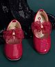Mine Sole Bow Detailed Ballerinas -Red