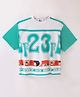 Kookie Kids Half Sleeves T-Shirt with Text Print - Green