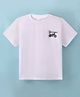 Kookie Kids Half Sleeves T-Shirt Motorcycle Print at Back - White
