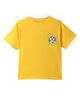 Kookie Kids Half Sleeves T-Shirt Rubik's Cube Print - Yellow