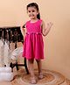 Junitos Cotton Sleeveless Pom Pom Detailed Smocked Dress - Pink