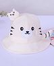 Babymoon Cotton Cat Detailed Cap -  White