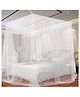  Zikku Square Mosquito Net - Universal Fit for Double Beds, Ideal for Adults, Children & Infants, Indoor/Outdoor Use, Lightweight White Mesh, Dimensions: 6 x 6 x 5 Feet