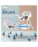 Baybee Bruno 2 in 1 Baby High Chair for Kids, Baby Chair for Feeding with 2 Height Adjustable & Storage, Booster Seat with Tray & Safety Belt, Kids High Chair for Baby (Blue)