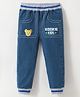 Kookie Kids Full Length Denim Jeans with Text Print - Blue