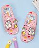 Yellow Bee Rainbow & Unicorn Applique Detailed Flip Flops - Pink