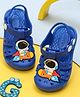 Yellow Bee Astronaut Applique Detailed Sandals - Dark Blue