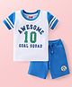 Babyhug Cotton Knit Half Sleeves T-Shirt & Shorts Set With Text & Number Print - Multicolor