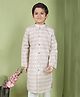Tabard Full Sleeves Motif Printed Kurta - Beige