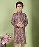 Tabard Full Sleeves Ikat Designed Kurta - Multi Colour
