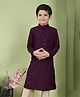 Tabard Full Sleeves Sequin Embellished Floral Embroidered Kurta - Purple