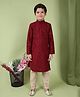 Tabard Full Sleeves Sequin Embellished Floral Embroidered Kurta Pyjama Set - Maroon