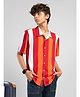 TeenTrums Half Sleeves Striped Shirt - Red