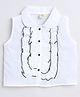 Aww Hunnie 100% Cotton Sleeveless Frill Detailed Top - White