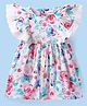 Babyhug Rayon Woven Frill Sleeves Dress With Floral Print - White