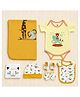 Tiny Lane Bamboo Cotton Jungle Tribe Newborn Baby Gift Set  Pack of 7  Multicolor