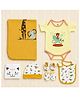 Tiny Lane  Bamboo Cotton Jungle Tribe Newborn Baby Gift Set  Pack of 7  Multicolor