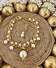 Kalacaree Pearl & Beaded Detailed Charmed Bracelet With Adjustable Chain - White & Golden