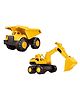 Vinmot Push and Go Automobile Mini Dumper and Excavator Construction Engineering Vehicle Toy for Kids