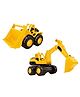 Vinmot Push and Go Automobile Mini Bulldozer and Excavator Construction Engineering Vehicle Toy for Kids