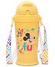 JAYPEE Zippy Stainless Steel Inner Insulated Hot & Cold Disney MIckey Mouse Straw Sipper Water Bottle for Kids with Detachable Strap , 275 ml , Yellow
