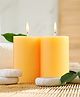 Iris Homefragrances Pack of 2 Mango Sorbet Fragrance Pillar candles- 120g each