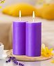 Iris Homefragrances Pack of 2 Lavender Fragrance Pillar candles- 160g each
