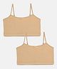 Mackly Pack Of 2  Sleveeless Solid  Trainer Bras - Beige