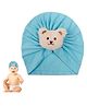 Babymoon Bear Detailed Turban Knot Cap - Blue- Diameter40 Cms