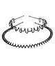 Aabacus Set Of 2 Wavy & Spiral Detailed Hair Bands - Black