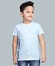 3PIN Cotton Jersey Half Sleeves Cool Vibes Text Printed Tie Dye Tee - Sky Blue