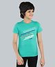 3PIN Cotton Lycra Half Sleeves Brooklyn Text Printed Tee - Green