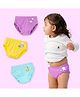 SuperBottoms Pack of 3 Bamboo Space Theme Printed Super Soft Briefs - Yellow Purple & Blue