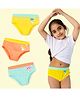 SuperBottoms Pack of 3 Bamboo Bunny Printed Super Soft Panties - Blue Yellow & Orange