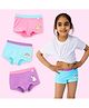 SuperBottoms  Pack Of 3 Bamboo Rabbit Printed  Super Soft Panty - Pink Blue Purple