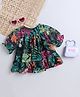Many Frocks & Half Sleeves Floral Printed Dress - Multi Colour