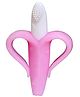 Sparkle Joy Silicone Banana Shaped Toothbrush Teether - Pink