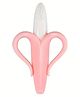 Sparkle Joy Silicone Banana Shaped Toothbrush Teether - Peach