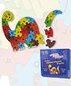 Toys Universe A to Z Dinosaur Wooden Jigsaw Puzzle for Kids - Includes 26 Capital Alphabet Letter Pieces - Improve Fine Motor Skills, Problem Solving Ability