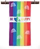 Pine Kids Terry Woven Towel & Wrapper Text Print L 60 x B 120 cm - Multicolor