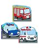 Set of 3 Emergency Transport Vehicles Shaped Board Books for kids - English