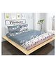 Filymore Geometric Printed Double Bedsheet With 2 Pillow Cover - Grey