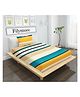 Filymore Geometric Printed Single Bedsheet With 1 Pillow Cover - Orange Green