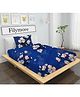Filymore Floral Printed Single Bedsheet with 1 Pillow Cover - Blue