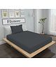 Filymore 240 TC Made with Pure Microfiber Bedsheet For Single Bed with 1 Pillow Cover Small Size - Dark Gray