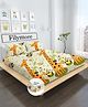 Filymore Giraffe Elastic Fitted bedsheet for double bed made with pure microfiber  1 bedsheet and 2 pillow cover Size 72x72 cm fit up to 6 cm mattres Colour Cream