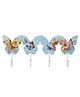 THE QURK BOX 4 HOOK WOODEN HANGER MULTI COLOR