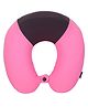 The Quirk Box Memory Foam Travel Neck Pillow Pink & Grey